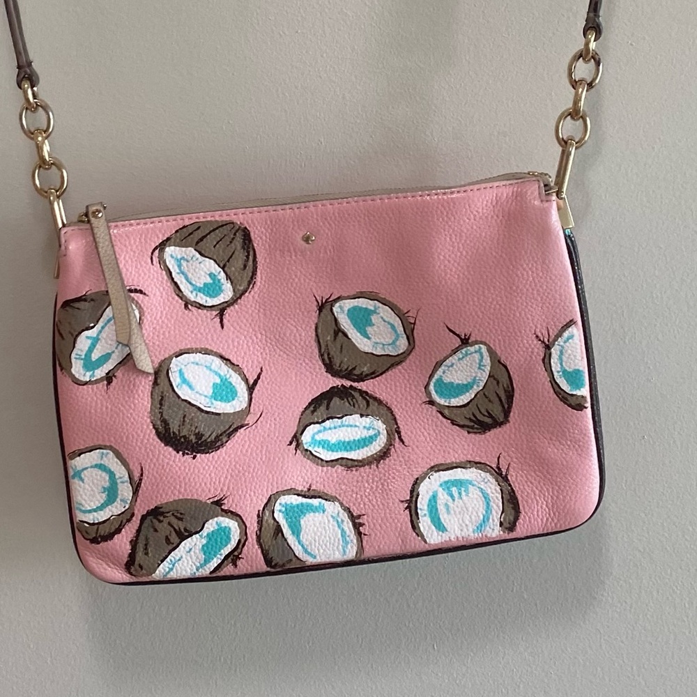 hand painted coconut kate spade purse (one-of-a-kind)